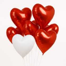 זר בלוני הליום רומנטי